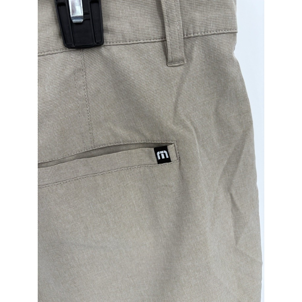 Travis Mathew Men's Beck Performance Stretch Chino Golf Shorts, Sand Beige, 38 - Picture 5 of 6